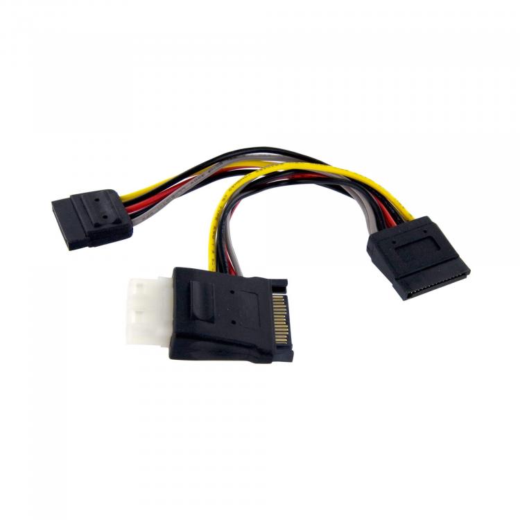Cable splitter SATA to LP4 with 2x SATA Power Splitter Cable -1